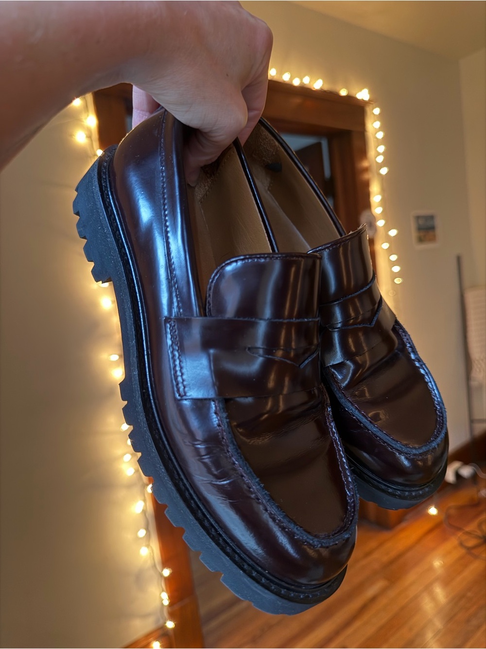 Thursday Boot Company Penny Loafers in Burgundy Brown - Genuine Leather - Picture 2 of 4